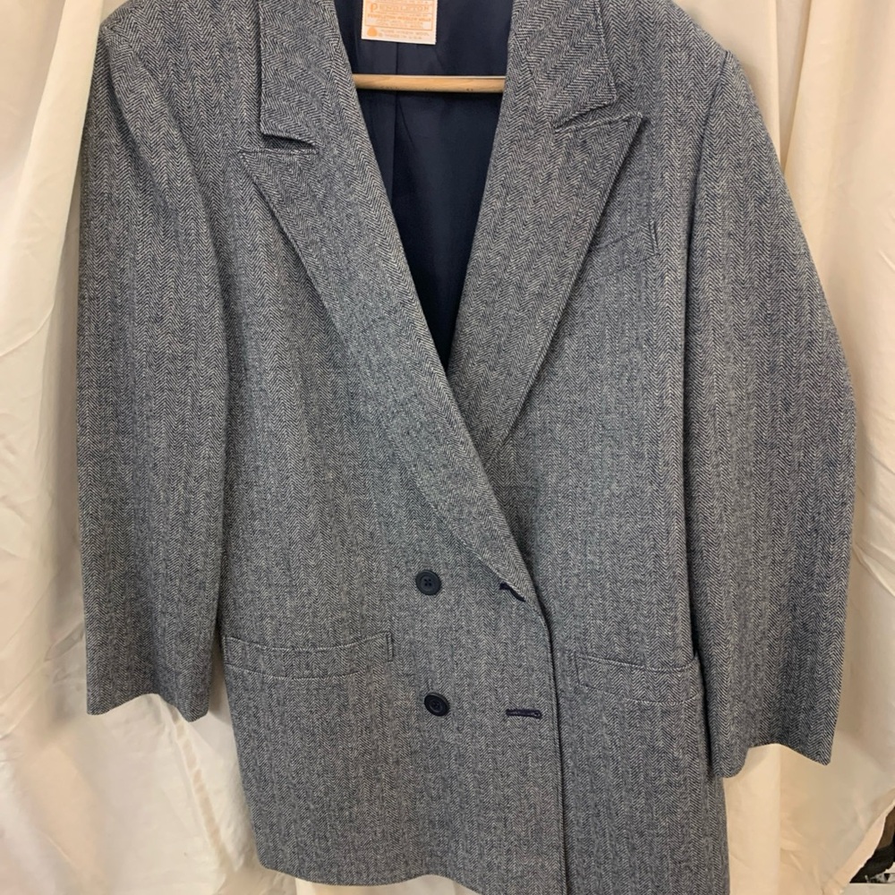 Pendleton Navy Wool Blazer